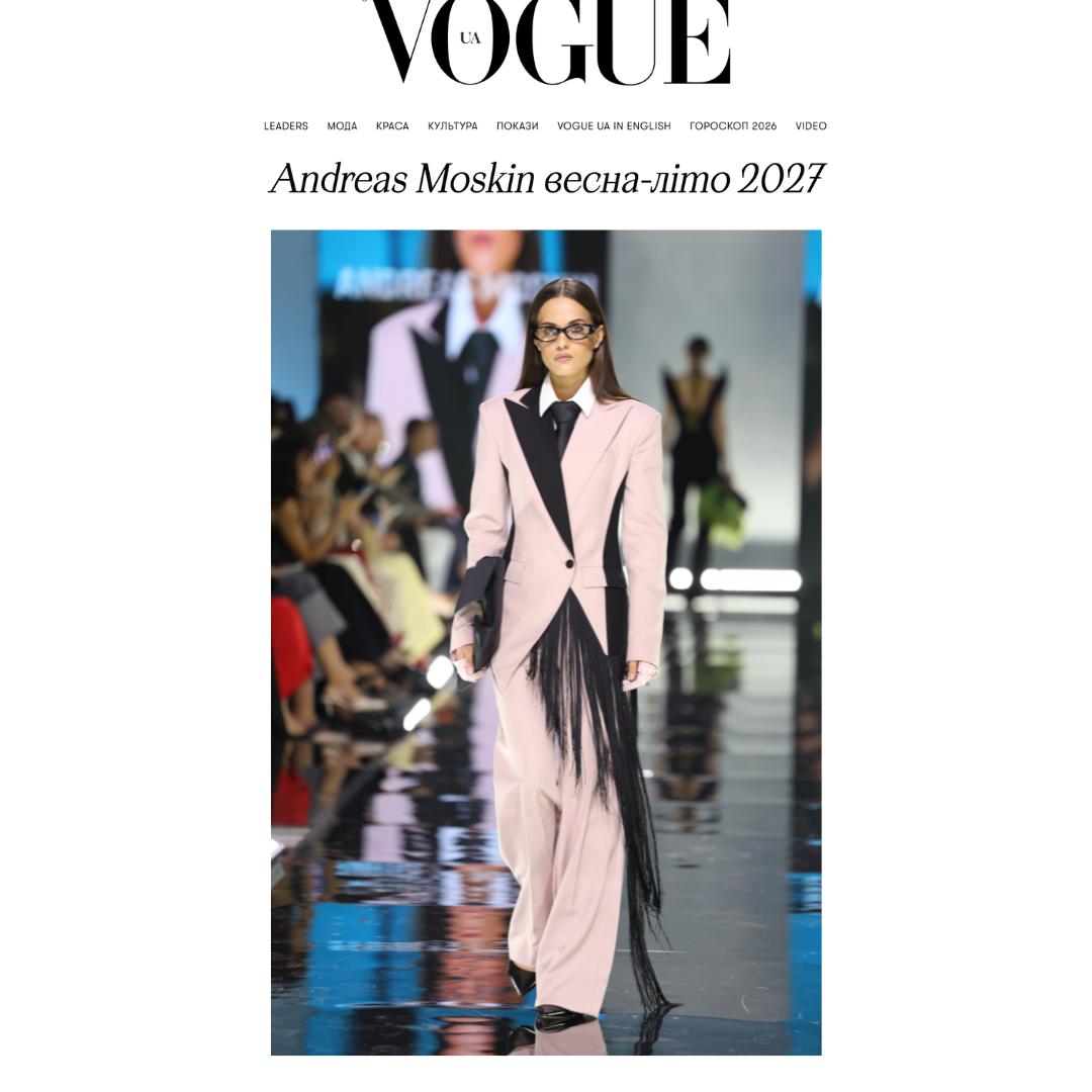 Andreas Moskin SS2027, Vogue UA