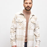 Чоловіча бавовняна сорочка-куртка у клітинку