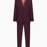 Костюм-двійка однобортний бургунді чоловічий