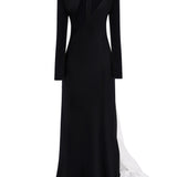 Women's Black Dress with an Asymmetric Cutout