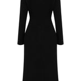 Women's Black Coat with Belt