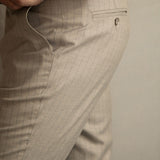 Single-Breasted Pinstripe Two-Piece Suit