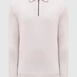 Men’s Long-Sleeve Striped Polo Shirt