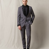 Gray Tuxedo with Black Shawl Lapel