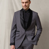 Gray Tuxedo with Black Shawl Lapel