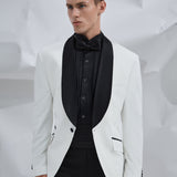 Ivory Tuxedo with Black Shawl Lapel
