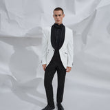 Ivory Tuxedo with Black Shawl Lapel