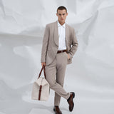 Beige Tuxedo with Shawl Lapel