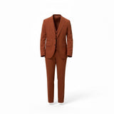 Теракотовий однобортний костюм-трійка чоловічий