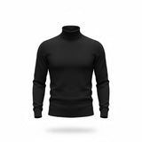 Black Turtleneck Sweater with Extended Collar