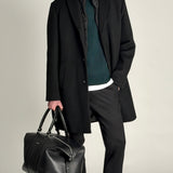 Пальто із вовни чорне чоловіче