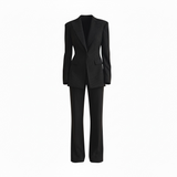 Жіночий костюм - двійка в смужку чорний