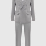 Classic striped double-breasted suit