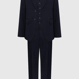 Single-Breasted Classic Dark Blue Three-Piece Suit