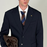 Single-Breasted Classic Dark Blue Three-Piece Suit