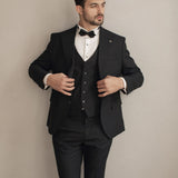 Single-Breasted Pinstripe Two-Piece Suit