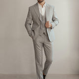 Single-Breasted Pinstripe Two-Piece Suit