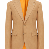 Men’s Single-Breasted Pinstripe Jacket