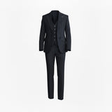 Single-Breasted Pinstripe Two-Piece Suit