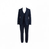Classic Men’s Solid Blue Two-Piece Suit