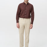 Сорочка однотонна із льону чоловіча