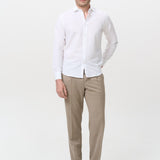 Сорочка однотонна із льону чоловіча