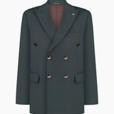 Green Double-Breasted Two-Piece Suit