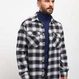 Чоловіча бавовняна сорочка-куртка у клітинку
