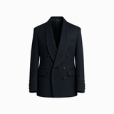 Вельветовий піджак двобортний чорний чоловічий