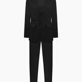 Black single-breasted two-piece suit