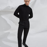 Black single-breasted two-piece suit