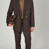 Classic striped double-breasted suit