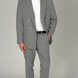 Класичний піджак двобортний у смужку чоловічий