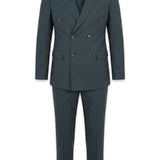 Костюм-двійка зелений двобортний чоловічий