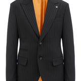 Піджак однобортний чоловічий чорний однотонний