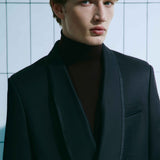 Вельветовий костюм двобортний чорний чоловічий