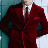 Костюм оксамитний бургунді чоловічий