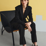 Жіночий костюм - двійка в смужку чорний