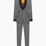 Gray Tuxedo with Black Shawl Lapel
