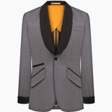 Gray Tuxedo with Black Shawl Lapel