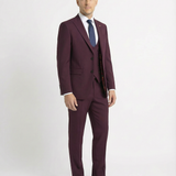 Костюм-двійка однобортний бургунді чоловічий