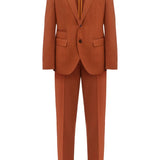 Terracotta Single-Breasted Three-Piece Suit