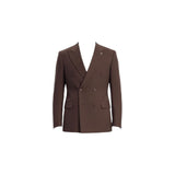 Men’s double-breasted brown suit