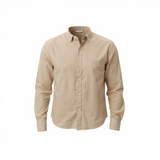 Men’s Solid Linen Collarless Shirt