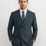 Костюм-двійка зелений двобортний чоловічий
