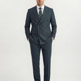 Костюм-двійка зелений двобортний чоловічий
