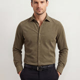 Refined Formal Stripe Corduroy Shirt Andreas Moskin