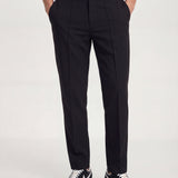 Elegant Black Slim Formal Trousers Andreas Moskin