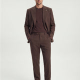 Штани класичні чоловічі темно-коричневі