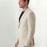 Men’s Double-Breasted Beige Two-Piece Suit